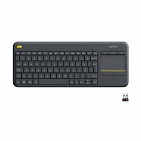 Logitech K400 Plus Tv clavier Universel RF sans fil QWERTY Italien Noir