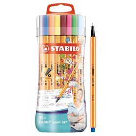 STABILO Point 88 stylo fin Multicolore 30 pièce(s)