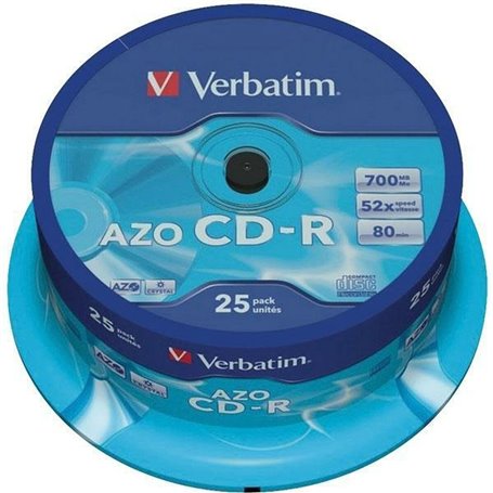 Verbatim CD-R AZO Crystal 700 Mo 25 pièce(s)