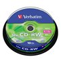 Verbatim CD-RW 12x 700 Mo 10 pièce(s)