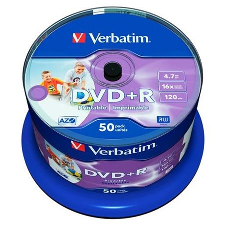 Verbatim DVD+R Wide Inkjet Printable No ID Brand 4