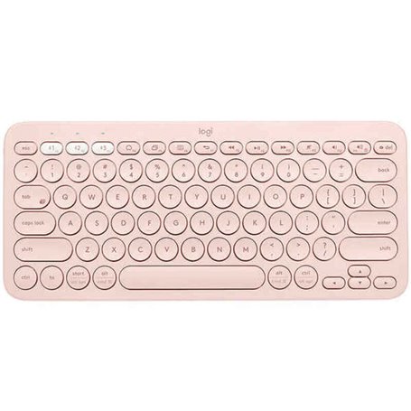 Logitech K380 Multi-Device clavier Bluetooth QWERTY Espagnole Rose