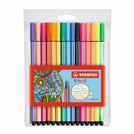 STABILO Pen 68 stylo-feutre Multicolore 15 pièce(s)