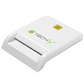 Techly Compact Smart Card Reader/Writer USB2.0 White I-CARD CAM-USB2TY lecteur de cartes à puce Intérieure USB Blanc