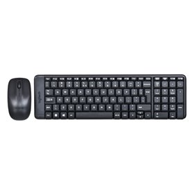 Logitech Wireless Combo MK220 clavier Souris incluse RF sans fil QWERTY Anglais Noir