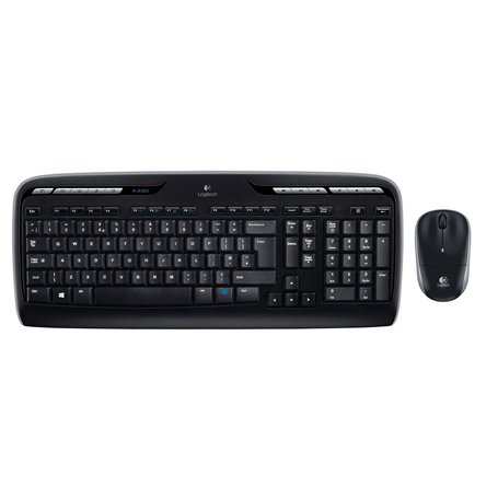 Logitech Wireless Combo MK330 clavier Souris incluse USB QWERTY US International Noir