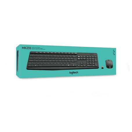 Logitech MK235 clavier Souris incluse USB QWERTY US International Gris