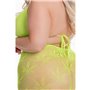 Ensemble de Lingerie Pink Lipstick Vert (XL)