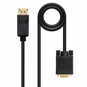 Nanocable 10.15.4401 câble vidéo et adaptateur 1 m DisplayPort VGA (D-Sub) Noir