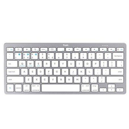 Trust 24654 clavier Bureau Bluetooth QWERTY Espagnole Argent