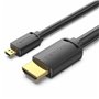 Vention AGIBI câble HDMI 3 m HDMI Type D (Micro) HDMI Type A (Standard) Noir