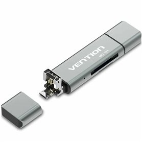 Vention CCJH0 lecteur de carte mémoire USB Type-A/USB Type-C/Micro-USB Gris