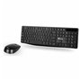 ES clavier Souris incluse RF sans fil Espagnole Noir