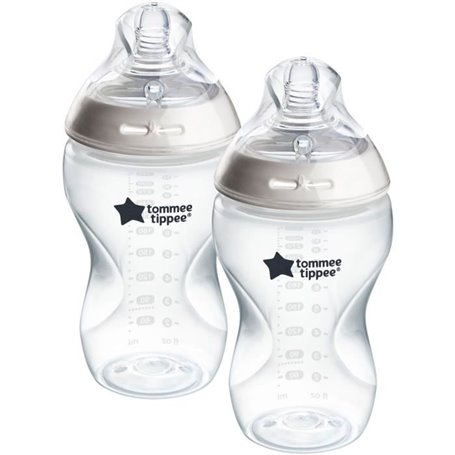 Biberons - TOMMEE TIPPEE - NATURAL START-  340 ml - Anti-colique - Tétine imitant la forme du sein - Lot de 2