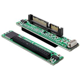DeLOCK 61987 adaptateur et connecteur de câbles SATA 22p IDE 44p Noir