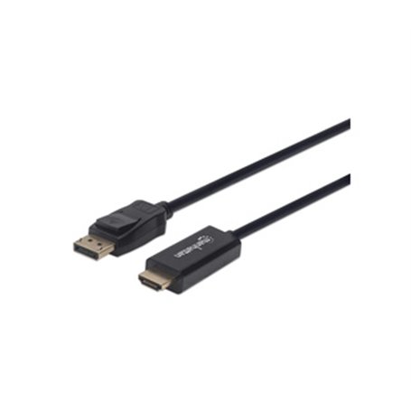 Manhattan 152662 câble vidéo et adaptateur 1 m DisplayPort HDMI Noir