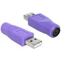 DeLOCK 65461 changeur de genre de câble USB-A PS/2 Violet