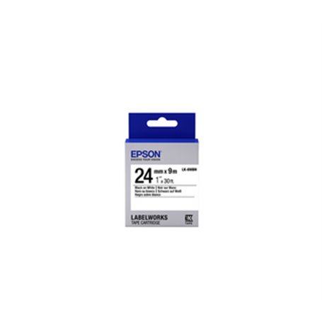 Epson LK-6WBN - Standard - Noir sur Blanc - 24mmx9m