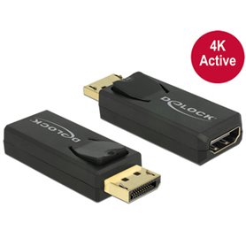 DeLOCK 65573 changeur de genre de câble Displayport 1.2 HDMI Noir