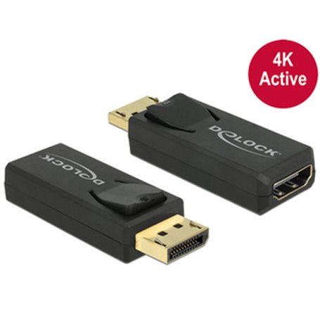 DeLOCK 65573 changeur de genre de câble Displayport 1.2 HDMI Noir