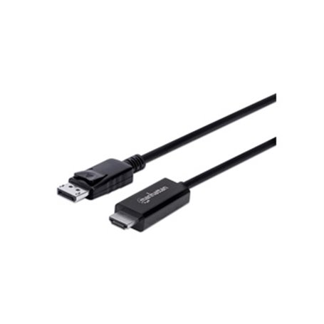 Manhattan 153218 câble vidéo et adaptateur 3 m DisplayPort HDMI Noir