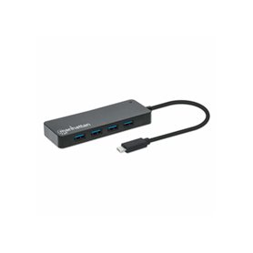 Manhattan 168410 hub & concentrateur USB Type-C 5000 Mbit/s Noir