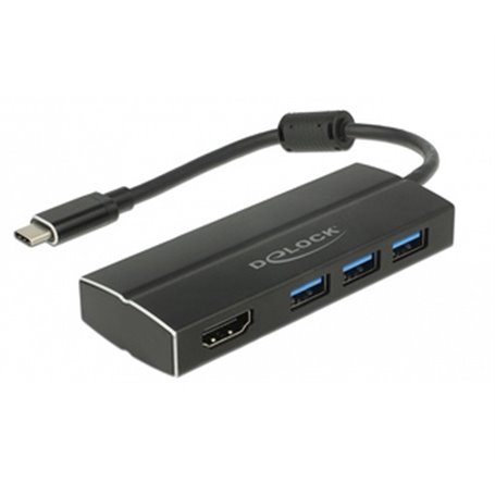 DeLOCK 63931 station d'accueil USB 3.2 Gen 1 (3.1 Gen 1) Type-C Noir