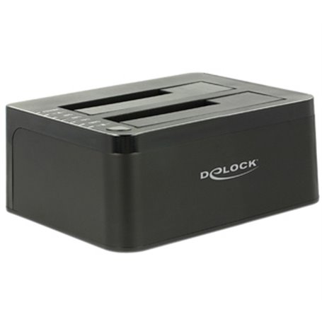 DeLOCK 62661 Station d'accueil de disques de stockage USB 3.2 Gen 1 (3.1 Gen 1) Type-B Noir