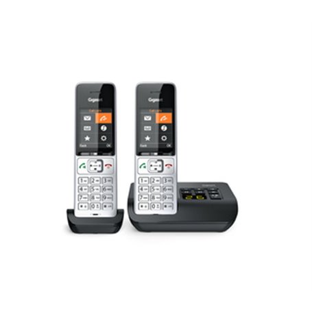 Gigaset COMFORT 500A duo Téléphone analog/dect Identification de l'appelant Noir