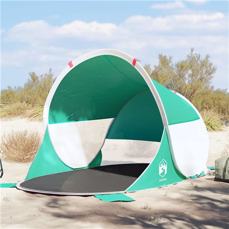 vidaXL Tente de plage vert d'eau escamotable imperméable