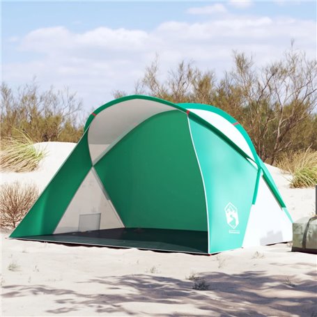 vidaXL Tente de plage 2 personnes vert d'eau escamotable imperméable