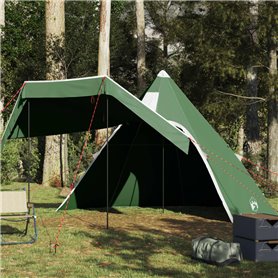 vidaXL Tente de camping tipi 5 personnes vert imperméable