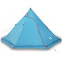 vidaXL Tente de camping tipi 5 personnes bleu imperméable