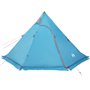 vidaXL Tente de camping tipi 5 personnes bleu imperméable