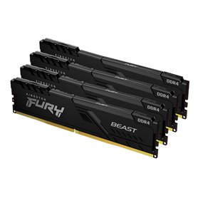 Kingston Technology FURY 128Go 3200MT/s DDR4 CL16 DIMM (Kit de 4) Beast Black