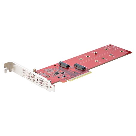 StarTech.com Adaptateur PCIe M.2 - PCIe x8/ x16 vers Double NVMe ou AHCI M.2 SSD - PCI Express 4.0