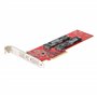 StarTech.com Adaptateur PCIe M.2 - PCIe x8/ x16 vers Double NVMe ou AHCI M.2 SSD - PCI Express 4.0, 7,8 Gbps par Disque,