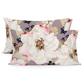 Taie d'oreiller HappyFriday White Peonies Multicouleur 50 x 75 cm (2 Unités)