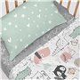 Drap housse HappyFriday Best buddies Multicouleur 60 x 120 x 14 cm