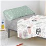 Drap housse HappyFriday Best buddies Multicouleur 90 x 200 x 32 cm