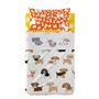 Jeu de draps pour berceau HappyFriday Multicouleur Lit de bébé Chien 2 Pièces