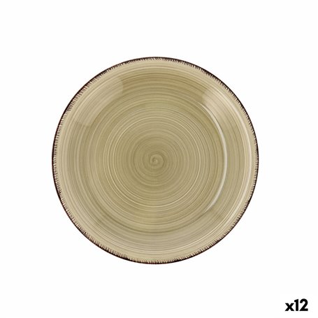 Assiette à dessert Quid Natura Vita Céramique Vert (19 cm) (12 Unités)