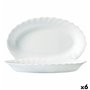 Plat à Gratin Luminarc Trianon Blanc verre (Ø 35 cm) (6 Unités)