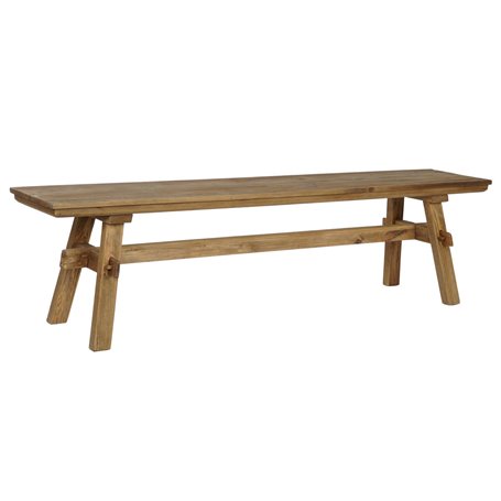 Banquette Home ESPRIT Marron Bois de pin 180 x 35 x 47 cm