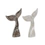 Figurine Décorative Home ESPRIT Blanc Naturel méditerranéen Décapé 25 x 6 x 33 cm (2 Unités)