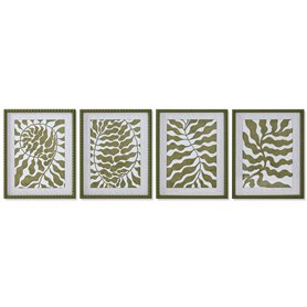 Cadre Home ESPRIT Blanc Vert Tropical Feuille d'une plante 40 x 2