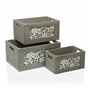 Jeu de Caisses de Rangement Empilables Versa Bois (26 x 18 x 36 cm)