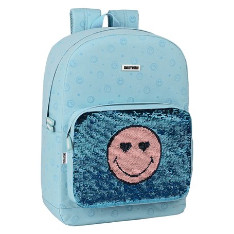 Cartable Smiley M754 Bleu 32 x 43 x 14 cm