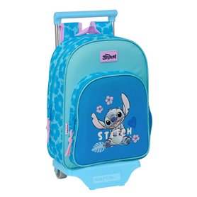 Cartable à roulettes Lilo & Stitch Hawaii Bleu 26 x 34 x 11 cm