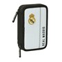 Plumier double Real Madrid C.F. Blanc Gris 12.5 x 19.5 x 4 cm